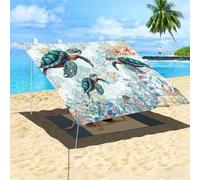 Morbuy Voile d'ombrage Rectangulaire, Tortue de Mer en 3D Toile d'Ombrage Extérieure Imperméable, Auvent de Terrasse Parfait pour en Plein air, Patio Jardin Terrasse (Peint 8,200x200cm)