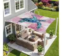Morbuy Voile d'ombrage Rectangulaire, Tortue Peinte Toile d'Ombrage Extérieure Imperméable, Auvent de Terrasse Parfait pour en Plein air, Patio Jardin Terrasse (Aquarelle 4,200x200cm)