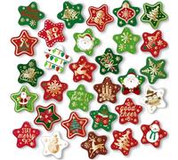 MORCART 30 aimants de Noël pour réfrigérateur, en forme d'étoile, décoration pour réfrigérateur, pour lave-vaisselle, armoires, tableaux magnétiques, placards, salles de t bureaux