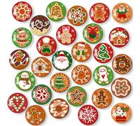 MORCART Lot de 30 aimants de Noël pour réfrigérateur, réfrigérateur, lave-vaisselle, casier, tableau blanc, armoire, salle de classe, bureau, cubicule