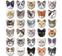 MORCART Lot de 30 aimants en forme de chat pour réfrigérateur, casier, tableau blanc, tableau magnétique, armoire, salle de ureau, cabine, cadeau pour adulte