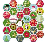 Morcart Lot de 30 aimants pour réfrigérateur, aimants de Noël pour tableau magnétique, tableau blanc, cuisine, bureau, cabine - Magnétiques décoratifs amusants - Cadeaux pour adultes et enfants