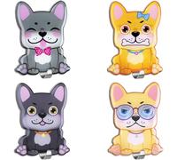 MORCART Lot de 4 patères pour enfants Le chien en forme, crochets muraux autocollants en acier inoxydable, Idéal pour salle de bain, cuisine, bureau, chambre d'enfant, serviettes, chapeaux