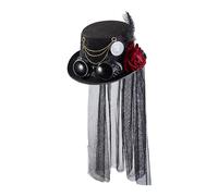 Morceau de chapeau Steampunk - Ensemble de lunettes amovibles, maille décorative en chaîne, unité rétro | Lunettes de mécanisme d'horlogerie en bronze pour Halloween Fantasy Event Theatre Performan