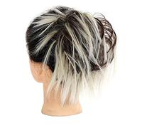 morceau de cheveux chignon désordonné Chignon avec bande élastique Chignon synthétique Instant Hairpiece Messy Bun Hair Pieces Extension de cheveux for femmes Tousled Updo Curly Wavy Scrunchie Hair mo