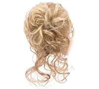 Morceau de cheveux Messy Bun Messy Bun Hair Piece Chouchou Super Long Ébouriffé Updo Extensions de Cheveux avec Bande Élastique Queue de Cheval Ondulée Chignon Synthétique for Femme Griffe d'extension