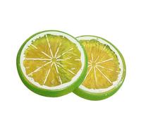 Morceau de citron artificiel décoratif pour café et mise en scène des aliments Modèles de tranches de citron artificielles
