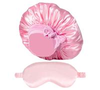 Morceau De Couvercle De Cheveux Endormi, 1 Pièce Masque Pour Les Yeux De Couchage, Combinaison De Couchage Rose, Chapeau De Soins De Soins Capillaires Classiques