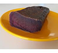 Morceau de Mojama de thon extra 400g. Produit de haute qualité Ingrédients: thon et sel. Thon préalablement congelé pendant plus de 48 heures, 100% sans danger pour les Anisakis.