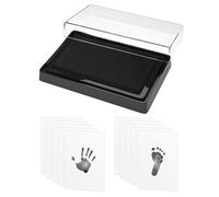 Morceau De Plate-Forme D'Impression Noire Et De 10 Feuilles Papier D'Impression, Plate-Forme De Pression Rectangulaire, Fournitures De Bureau, Adaptées À L'Impression Et À L'Empreinte Des Doigts