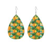 Morceaux D'Ananas Et D'Agrumes Frais Boucles D'Oreilles Double Face Boucles D'Oreilles En Cuir Légères Boucle D'Oreille Pour Femme Décorations Fête Des Mères