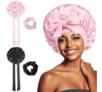 Morceaux De Capuchon De Cheveux Coloré, 2 Morceaux Avec De Grands Cheveux Intestinaux, Pack De Nuit Simple, Bonnet De Soins Capillaires Classiques, Accessoires De Coiffure