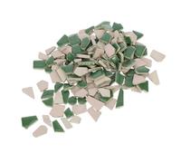 Morceaux de Céramique Cassés Verts pour Mosaïque Artisanale DIY | Carreaux Irréguliers Émaillés, Application Flexible et Nettoyage Facile, pour Projets Créatifs et Décoration