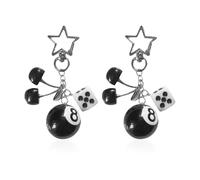 Morceaux De Chaîne De Balle Noire Cerise, Porte-Clés De Personnalité Créatif, Porte-Clés À La Mode, Remorque De Sac e Clés pour Femmes