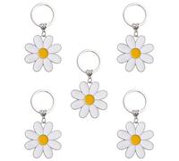 Morceaux De Clés De Marguerite, Chaîne De Clés De Fleurs Créative, Pendentif Clé en Métal, Ornementation Suspendue De Poche, Accessoires De Clés De Mode Classiques