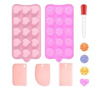 Morceaux De Forme De Silicone, 1 Gouttes De Pièces, 3 Morceaux De Rayures, Forme De Fleur D'Amour, Biscuit Au Chocolat De Dessert Bricolage, Outils De Cuisson De Cuisine
