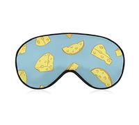 Morceaux de fromage motif masque de sommeil nuit couverture oeil pour femmes hommes BlockLight pour avion voyage sieste sangle réglable