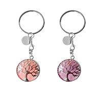 Morceaux De La Vie Anneau De Clé en Cristal d'arbre, Bague Clé De Remorque d'arbre, Accessoires De Robe Bricolage, Anneau De Clé en Cristal Créatif, Anneau De Clé De Mode