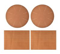 Morceaux De Papiers À Huile Ronds Et 2 Pièces Rectangulaires, Papier À Huile Résistant À Haute Température, Accessoires De Cuisson, Papier De Cuisson Réutilisable