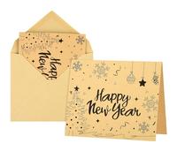 Morcheiong Lot de 36 cartes de vœux Happy New Year avec enveloppes et autocollants - Cartes de vacances vierges à l'intérieur - Style classique