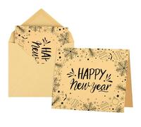 Morcheiong Lot de 36 cartes de vœux Happy New Year avec enveloppes et autocollants - Cartes de vacances vierges à l'intérieur - Style tendance