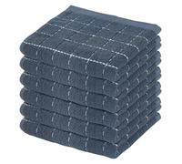 Mordimy Torchons de cuisine en tissu éponge 100% coton, doux et absorbants, torchons de cuisine à carreaux, chiffons à séchage rapide pour laver la vaisselle, lot de 6, 30,5 x 30,5 cm, gris