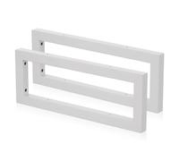 Mordx 2 Pcs Supports de Console Murale Design pour Lavabo,Supports pour étagères,Support de Console pourLavabo, Porte Serviettes (Blanc, 40 cm)