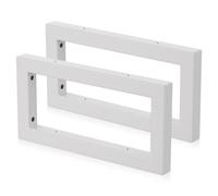 Mordx 2 Pcs Supports de Console Murale Design pour Lavabo ,Supports pour étagères ,Support de Console pourLavabo , Porte Serviettes (Blanc, 30 cm)