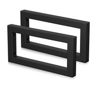 Mordx Lot de 2 Supports de Console Murale Design pour Lavabo,Supports pour étagères,Support de Console pourLavabo, Porte Serviettes (Noir, 30 cm)