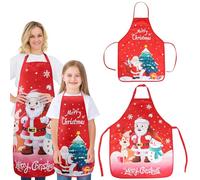 Mordx Lot de 2 Tabliers de Noël pour Tablier de Cuisine Tablier décoratif de Noël Tabliers de Cuisine pour Enfants et Adultes Joli Cadeau de Fête de Noël pour la Famille du Mari et de l'épouse (Moyen)