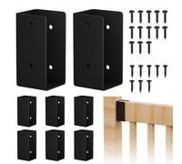 Mordx Lot de 8 Connecteurs de Balustrade - Supports Cachés Pour Clôture, Véranda, Jardin - Pour Connecter du Bois de 5,8 x 10,12 cm à des Poteaux en Bois