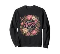 More Amor Por Favor Citation Romantique Colibri Floral Sweatshirt