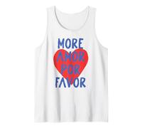 More Amor Por Favor Cœur rouge Citation d'amour espagnol mignonne Débardeur