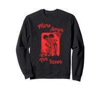 More Amor Por Favor Love Please Squelette Rose Lovers Sweatshirt