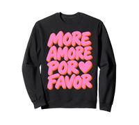 More Amore Por Favor Cœur rétro Rose Orange Déclaration d'amour Sweatshirt