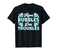 More Bubbles Less Troubles Soap Boss Fabrication de Savon T-Shirt Graphique avec Valeur, Homme, Noir, XL