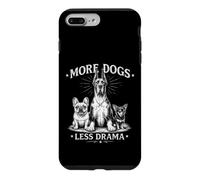 More Dogs Less Drama Funny Dog Lover Design Vintage Coque pour iPhone 7 Plus/8 Plus