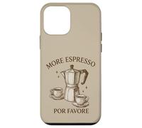 More Espresso Por Favore Cafetière Moka rétro Coque pour iPhone 12 Mini