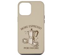 More Espresso Por Favore Cafetière Moka rétro Coque pour iPhone 12 Pro Max
