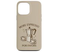 More Espresso Por Favore Cafetière Moka rétro Coque pour iPhone 13 Pro Max