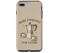 More Espresso Por Favore Cafetière Moka rétro Coque pour iPhone 7 Plus/8 Plus