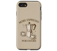 More Espresso Por Favore Cafetière Moka rétro Coque pour iPhone SE (2020) / 7/8