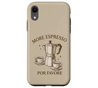 More Espresso Por Favore Cafetière Moka rétro Coque pour iPhone XR