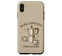 More Espresso Por Favore Cafetière Moka rétro Coque pour iPhone XS Max
