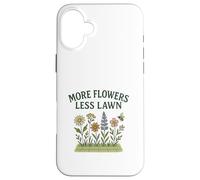 More Flowers, Less Lawn Save The Bees No Mow Pollinator Coque pour iPhone 16 Plus