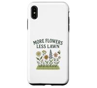 More Flowers, Less Lawn Save The Bees No Mow Pollinator Coque pour iPhone XS Max