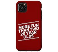 More Fun Than Two 20 Year 40 Funny 40th Birthday Party Humour Coque pour iPhone 11 Pro Max