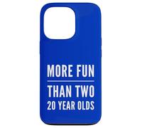 More Fun Than Two 20 Year 40 Funny 40th Birthday Party Humour Coque pour iPhone 13 Pro