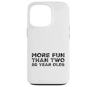 More Fun Than Two 20 Year 40 Funny 40th Birthday Party Humour Coque pour iPhone 13 Pro