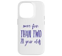 More Fun Than Two 20 Year 40 Funny 40th Birthday Party Humour Coque pour iPhone 14 Pro